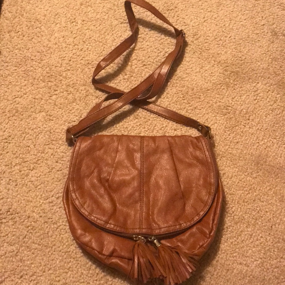 H&M brown tassel crossbody